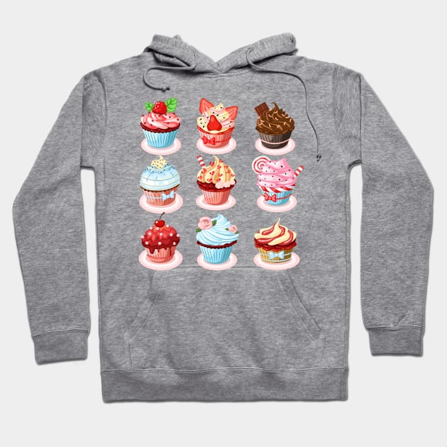 Cupcakes Hoodie by Mako Design 